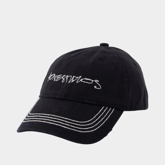 Cap - Acne Studios - Cotton - Black