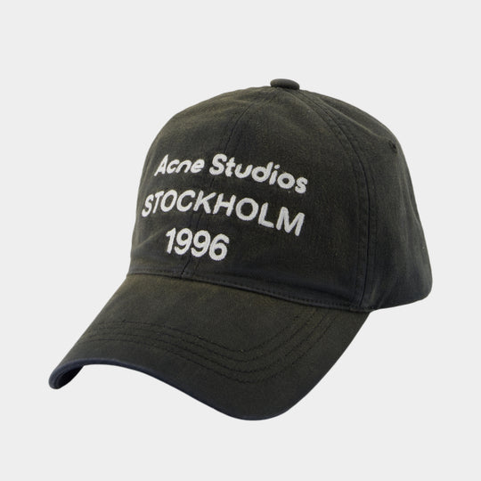 Cap - Acne Studios - Cotton - Black