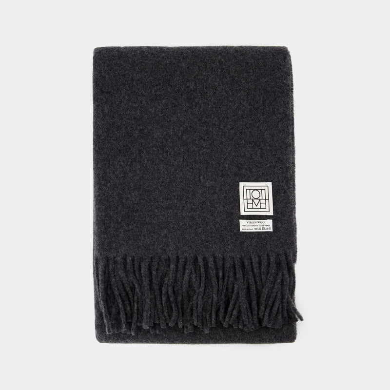 Classic Scarf - TOTEME - Wool - Grey