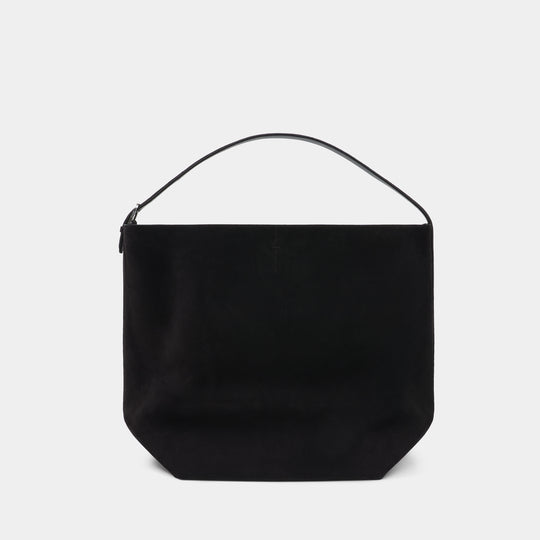 Belted shopping bag - TOTEME - Leather - Dark brown