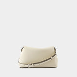 T Lock Clutch - TOTEME - Leather - Milk