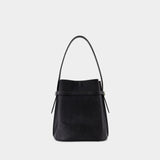 Belted Lizard Bucket Bag - TOTEME - Leather - Black