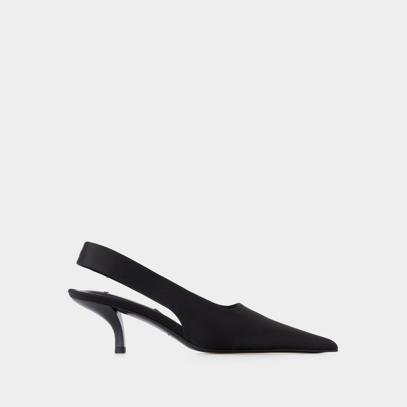 Classic Slingbacks - TOTEME - Silk - Black