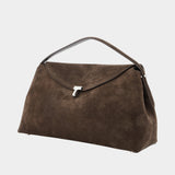 T-Lock Top Handle Purse - TOTEME - Leather - Brown