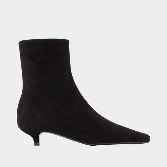 Slim Ankle Boots - TOTEME - Leather - Black