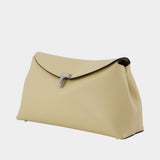T-Lock Clutch Bag – TOTEME – Leather – Ivory