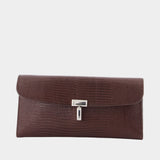 T-Lock Lizard Wallet - TOTEME - Leather - Brown
