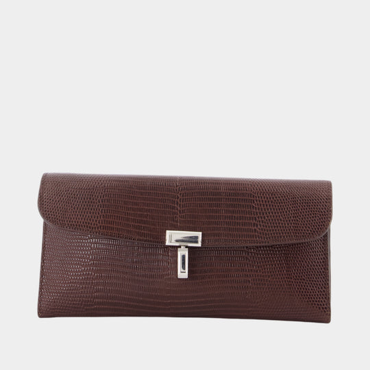 T-Lock Lizard Wallet - TOTEME - Leather - Brown