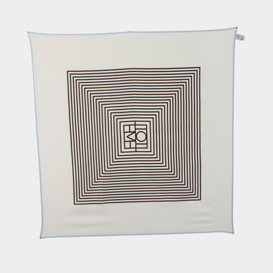 Centered Monogram Scarf - TOTEME - Silk - Multicolor