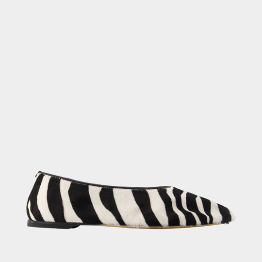 Slip Pony Hair Ballerinas - TOTEME - Leather - Multicolor