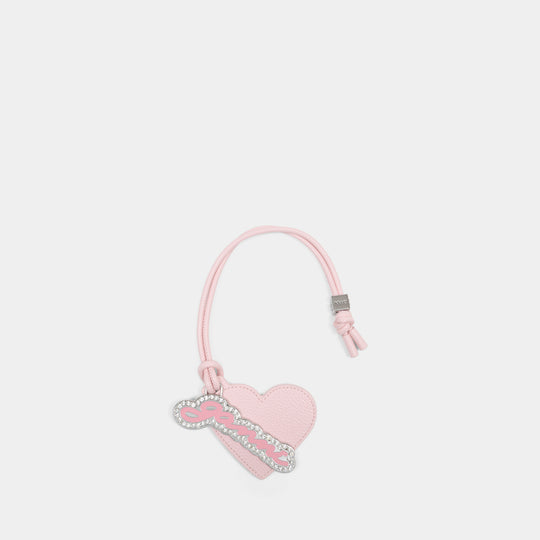 Bou Heart Mirror Keyring - Ganni - Synthetic - Pink