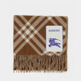 Mu 168x30 Tbar Bias Check Scarf - Burberry - Cashmere - Brown