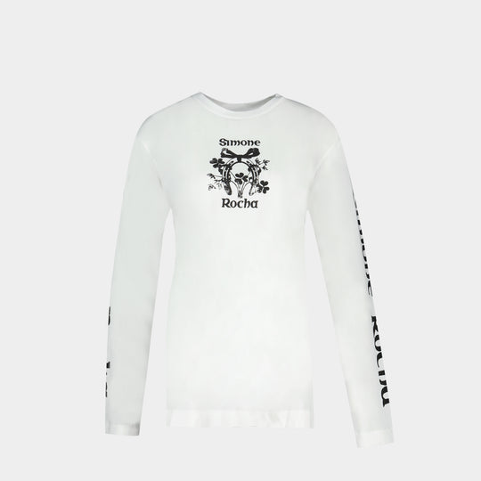 Coming Up Roses T-Shirt - Simone Rocha - Cotton - White