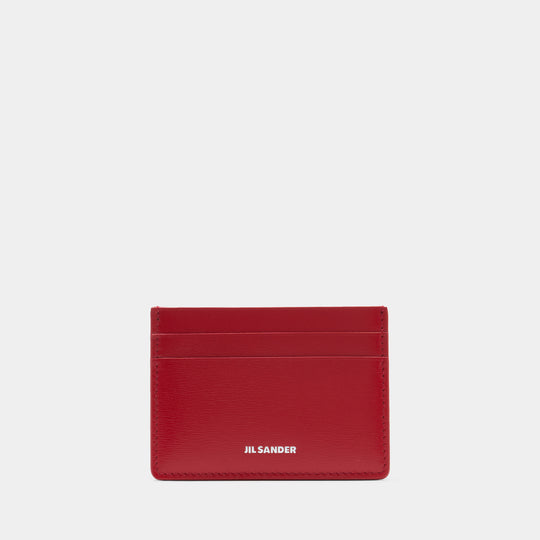 Card Holder - Jil Sander - Leather - Red