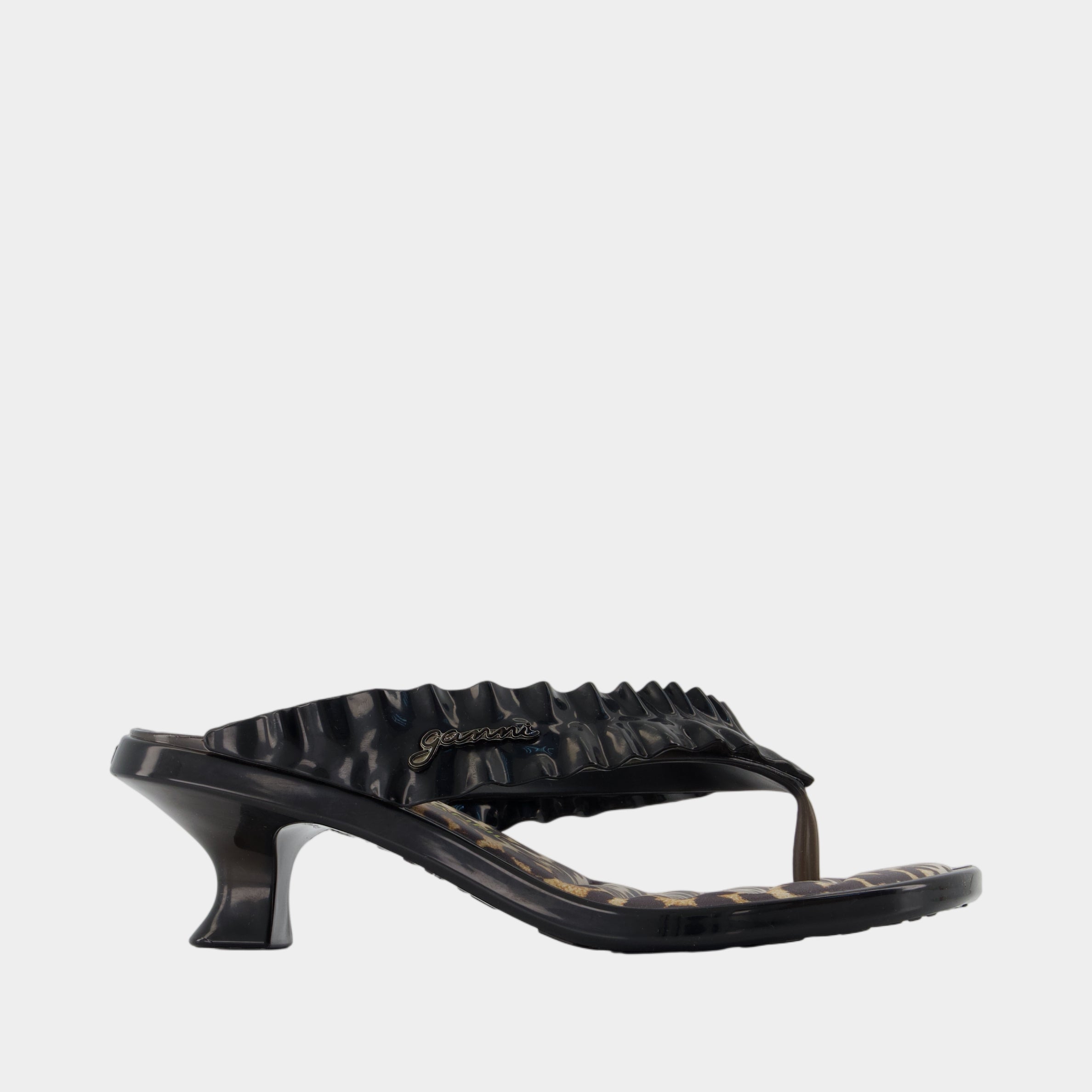 Melissa Thong Kitten Sandals - Ganni - Synthetic - Black