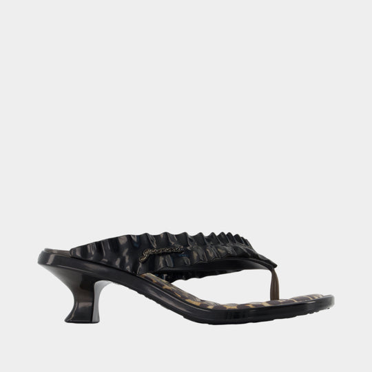 Melissa Thong Kitten Sandals - Ganni - Synthetic - Black