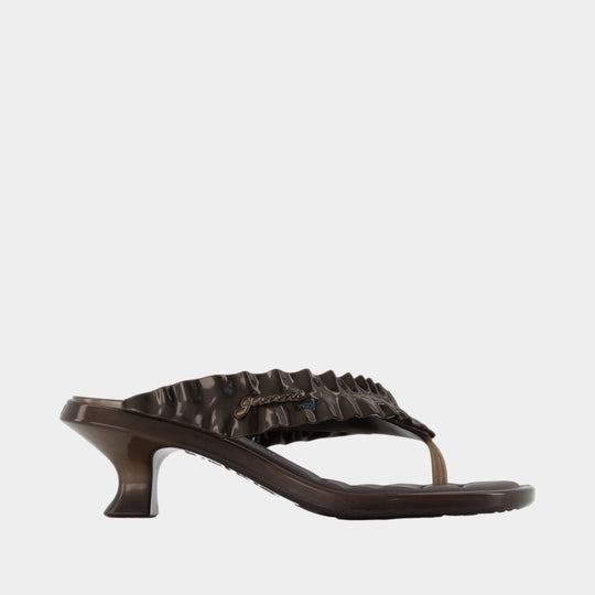 Melissa Thong Kitten Sandals - Ganni - Synthetic - Brown