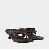 Melissa Thong Kitten Sandals - Ganni - Synthetic - Brown