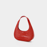 Croco Loop Swipe Shoulder Bag - Coperni - Leather - Red