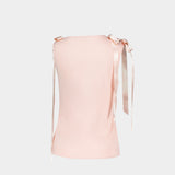Bow Ribbon Tail Tank Top - Simone Rocha - Synthetic - Pink
