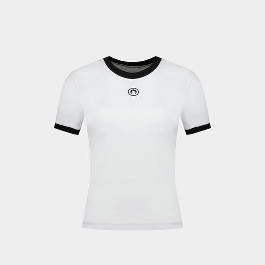 Moon Logo Baby Fit T-Shirt - Marine Serre - Cotton - White