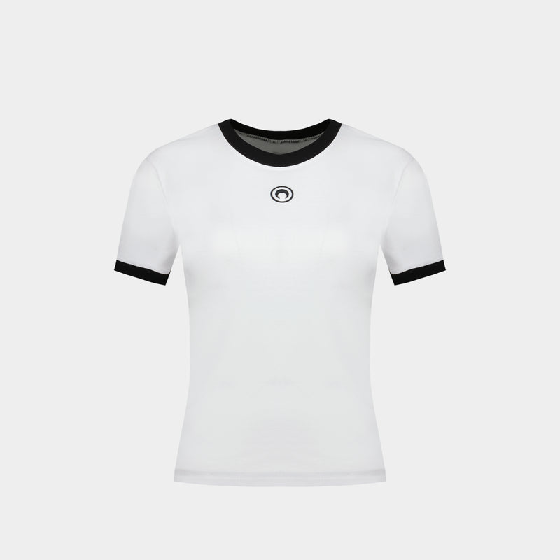 Moon Logo Baby Fit T-Shirt - Marine Serre - Cotton - White