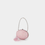 Oval Crystal Chain Clutch - SELF PORTRAIT - Synthetic - Pink