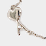 Hammered Ami De Coeur Thin Bracelet - AMI Paris - Metal - Silver