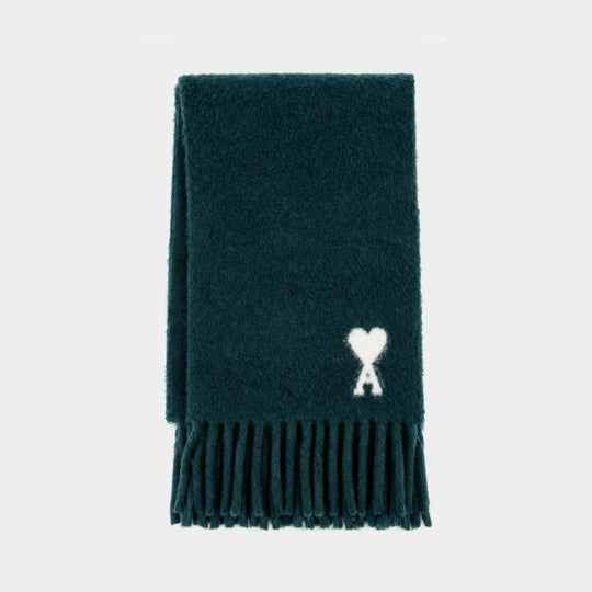 Quota Ami De Coeur Scarf - AMI Paris - Wool - Khaki