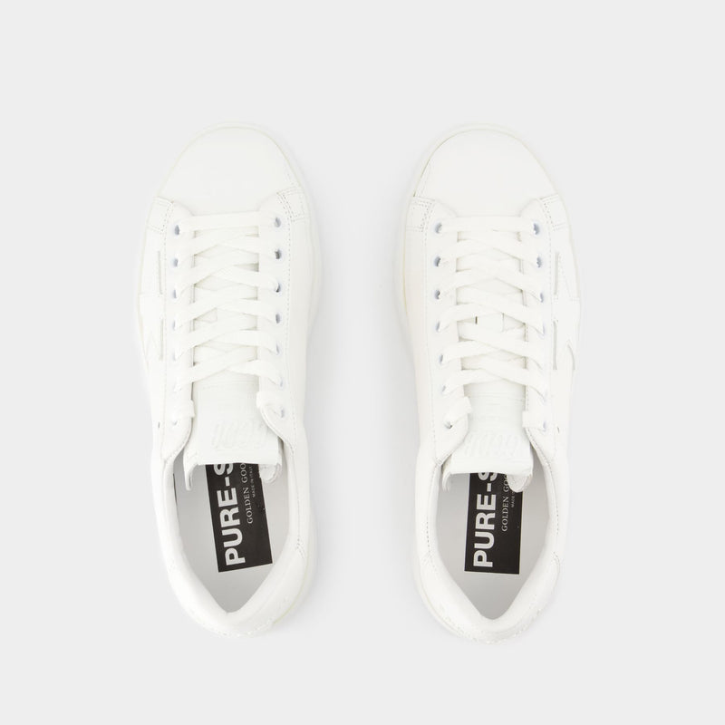 Golden Goose GGDB Pure Star 厚底低帮休闲牛皮质星星小白鞋正品