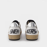 Ball Star白色牛皮山羊皮休闲小脏鞋