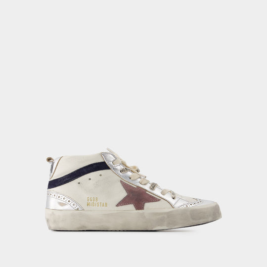 Sneakers Mid Star 中帮皮质星星做旧小脏鞋