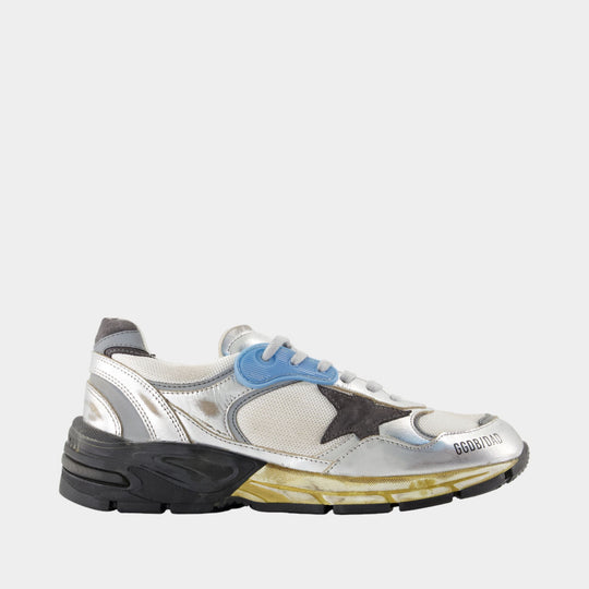 Running Dad Sneakers - Golden Goose Deluxe Brand - Leather - Silver