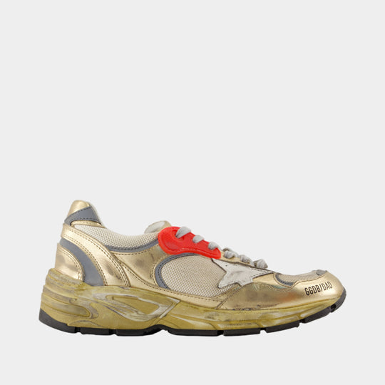 Running Dad Sneakers - Golden Goose Deluxe Brand - Leather - Gold