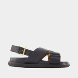 Fb Criscross Sandals - Marni - Leather - Black