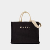 Large Shopper Bag - Marni - Cotton - Black