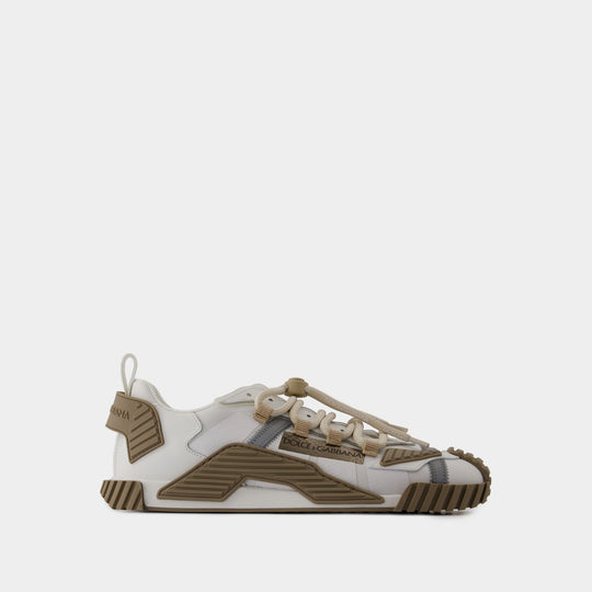 Dolce&Gabbana 白色皮质短筒运动鞋