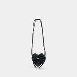 Scrunch-D Heart Crossbody - DIESEL - Leather - Black