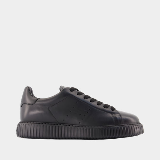 H677 Allacc H Fori Sneakers - Hogan - Leather - Black