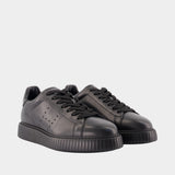 H677 Allacc H Fori Sneakers - Hogan - Leather - Black