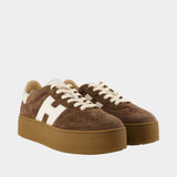 H698 Allacciato H Sneakers - Hogan - Leather - Brown