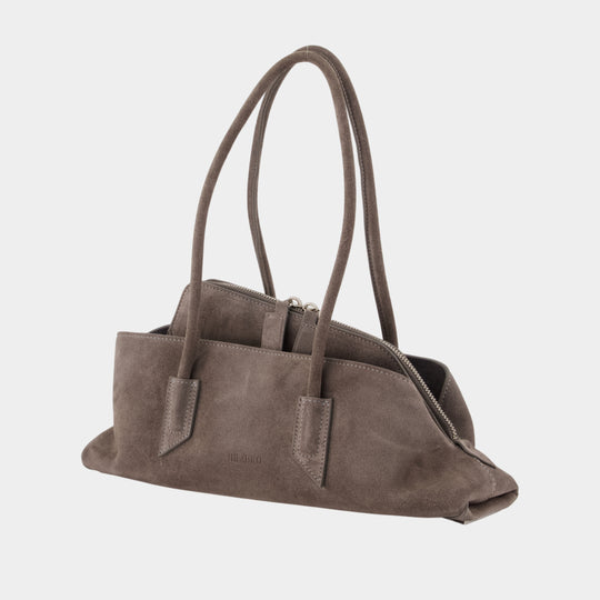 la Passeggiata Small Top Handle Bag - The Attico - Leather - Grey