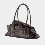 La Passeggiata Small Top Handle Bag - The Attico - Leather - Brown