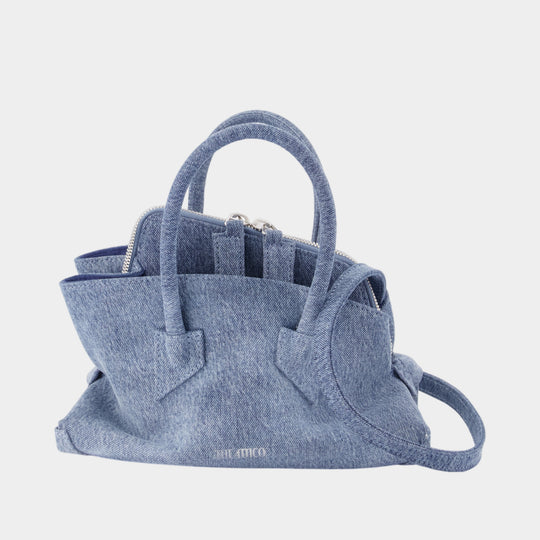 la Passeggiata Mini Top Handle Bag - The Attico - Cotton - Blue