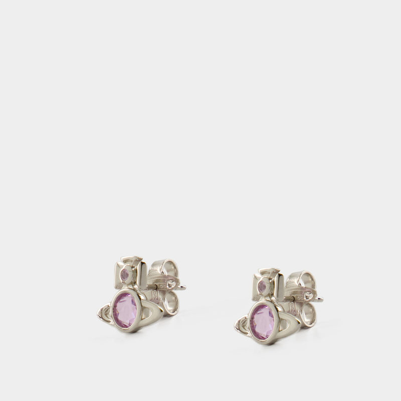 Heather Stud 西太后银色银质耳饰
