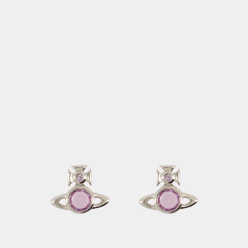 Heather Stud 西太后银色银质耳饰