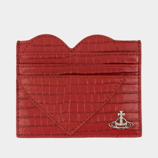 Heart Card Case - Vivienne Westwood - Leather - Black