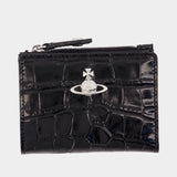 Slim Card Holder - Vivienne Westwood - Leather - Black