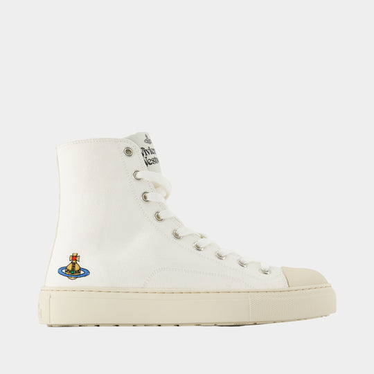 Plimsoll High Sneakers - Vivienne Westwood - Cotton - White