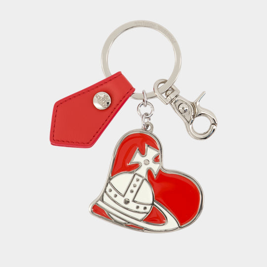 Orb Heart Keychain - Vivienne Westwood - Metal - Red
